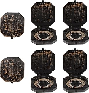 Zerodeko 6 Peças De Bússola Pirata Brinquedo De Bússola De Capitão Pirata Brinquedo De Bússola Pirata De Natal Bússola Náutica Traje De Cosplay De Natal Brinquedo De De Capitão