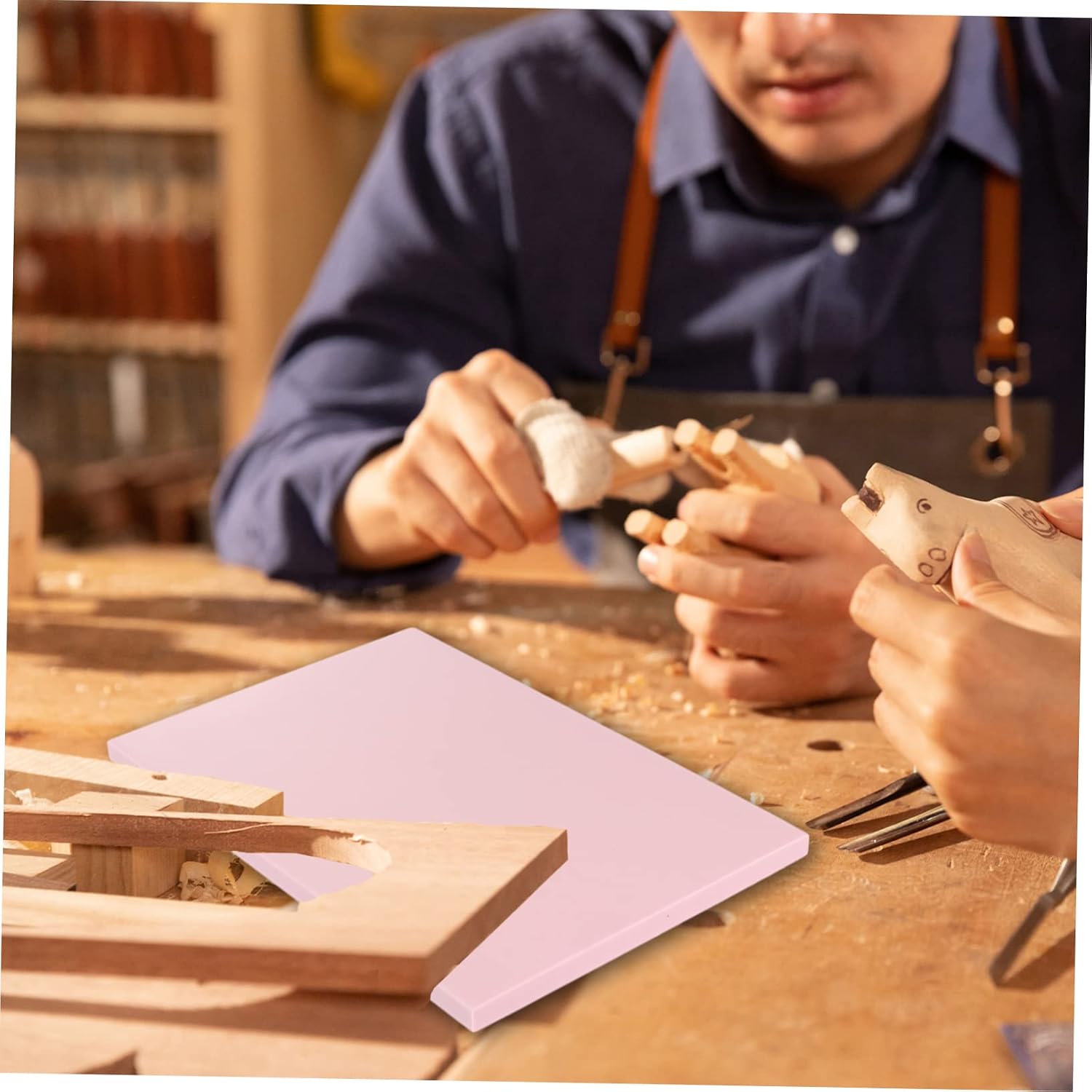 Pink Rubber Carving Blocks for DIY Stamp Making, 5 Pack TPR