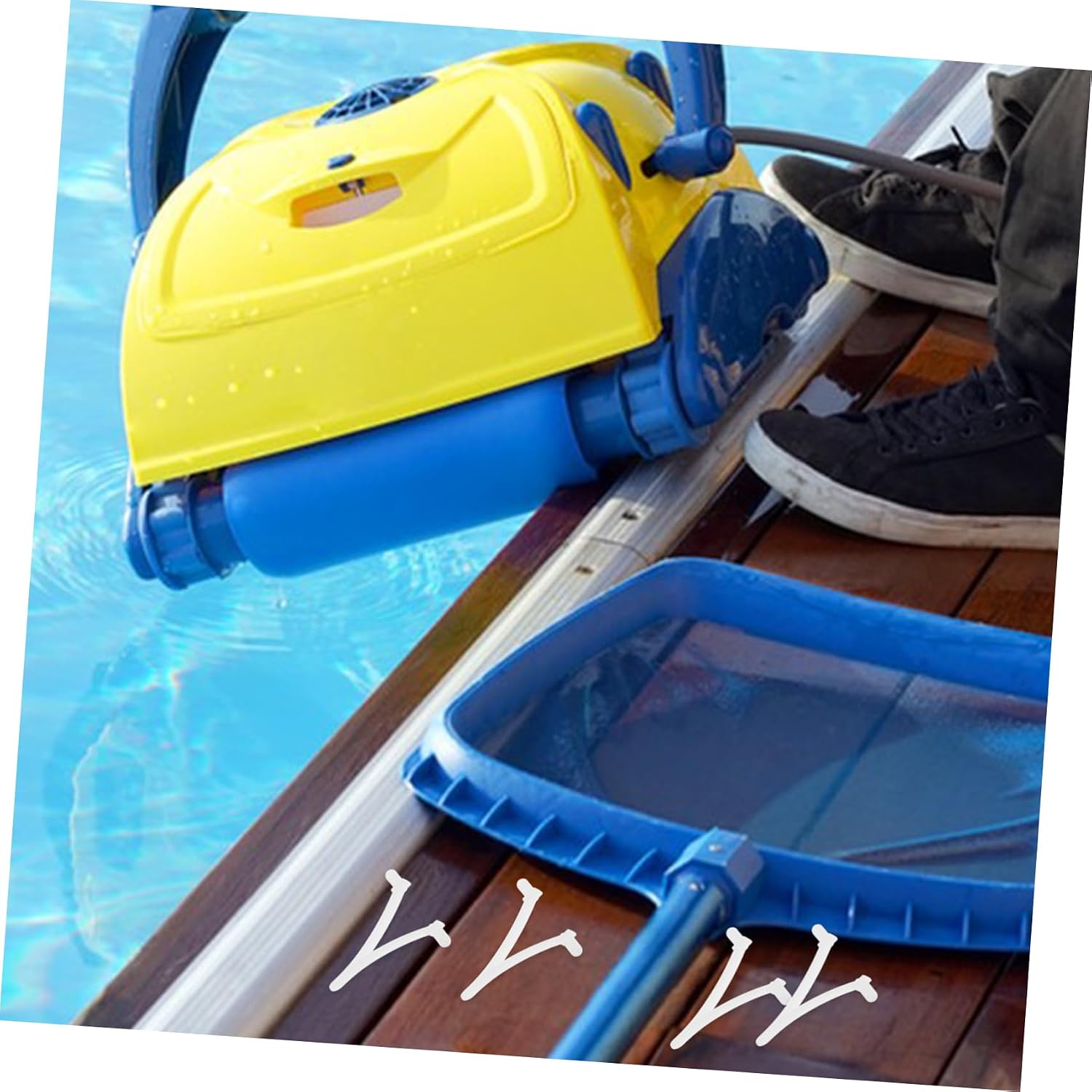 VICASKY 10-Pack Pool Brush Clip V-Type Locking Clip for Pool Replacement Parts for Swimming Accessories