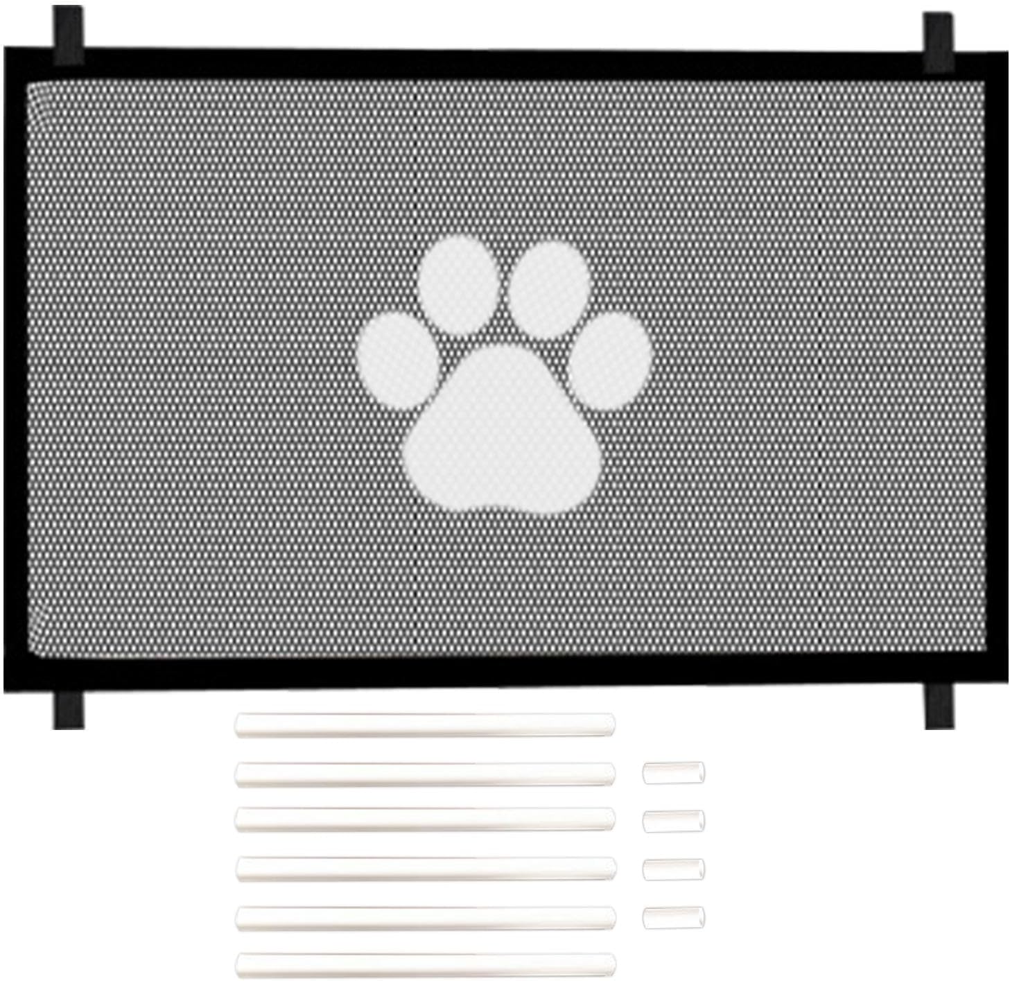 Barrière Pour Chien Petmaker - 3 Panneaux Pliables 140x61 Cm - Clôture D'intérieur Autoportante