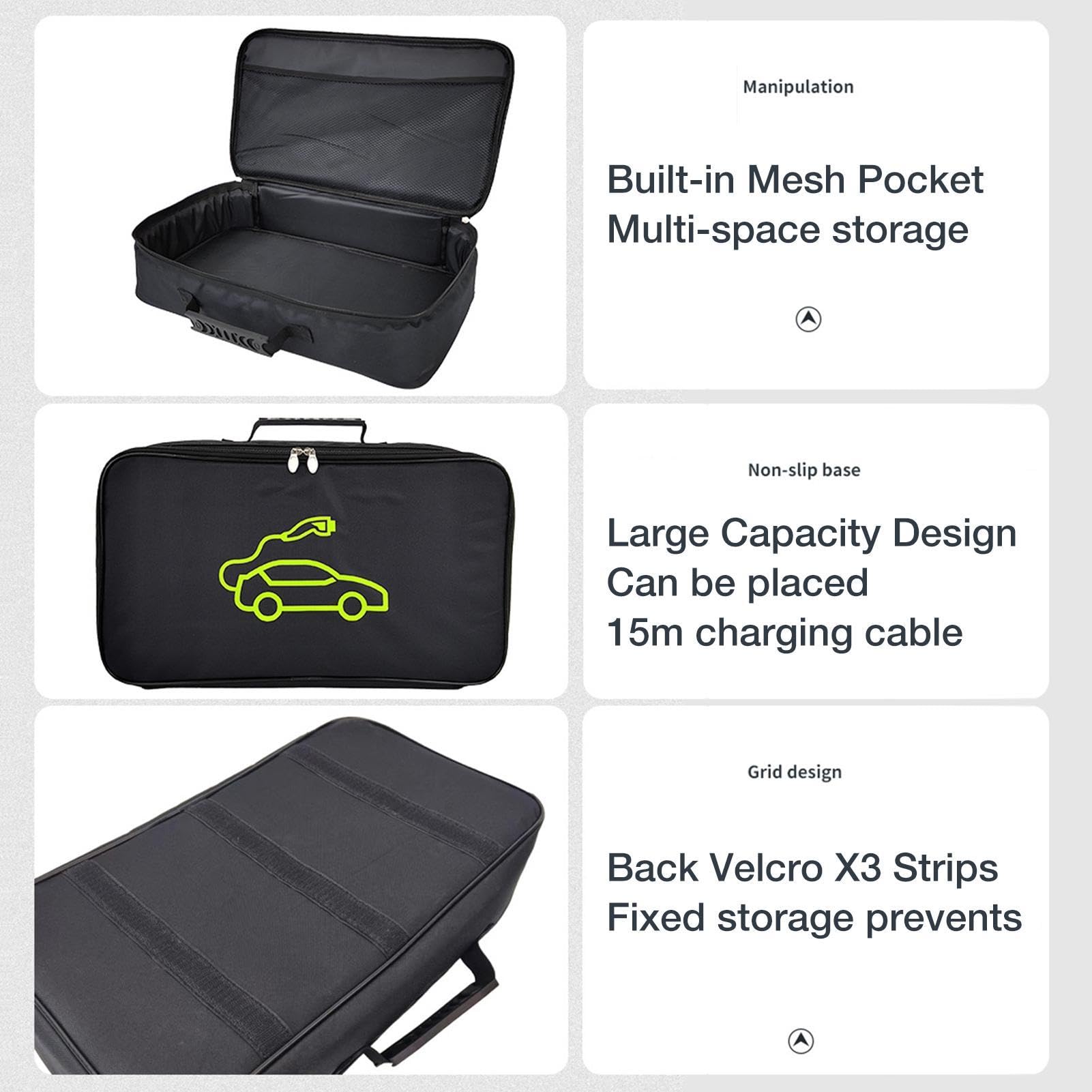 per cavo di ricarica per auto, borsa per il trasporto del cavo di | ricarica per veicoli elettrici, borsa per il trasporto del cavo di ricarica per veicoli elettrici, borsa per il trasporto di