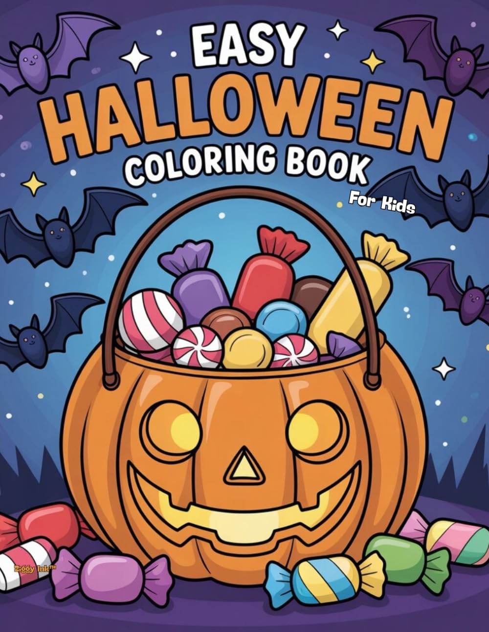 Halloween Coloring Book for Kids Ages 4–8: 99 Pages of Easy & Cute Spooky Fun
