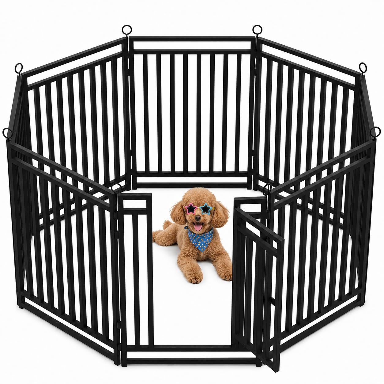 Heavy-Duty Heavy-Duty Fence for Indoor Use, 100cm H, 8 Panels Metal Dog Pen 100cm Height 8 Panels