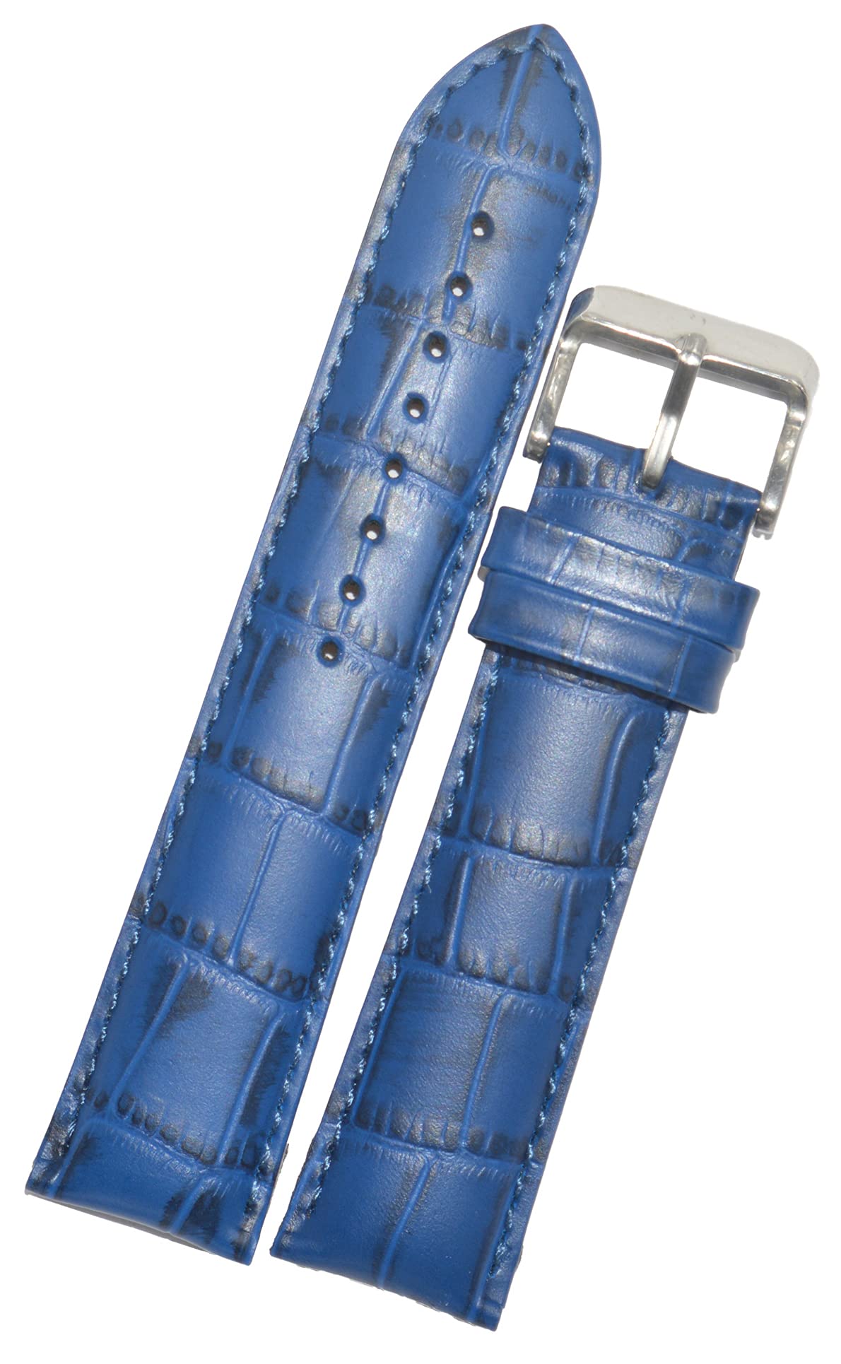 SURU® 22mm Padded Ogive Tip Leather Watch Strap / Watch Band (Width- 22mm /Colour- Blue) T233 (B095KRHLTK) Amazon Price History, Amazon Price Tracker