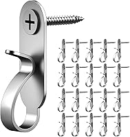 Vista 1 de Ganchos de cadena de luces, clips de luces de acero inoxidable, ganchos de tornillo para exteriores para fiesta de Navidad, alambre de fácil