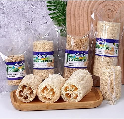 Miniatura 9 de Greener Clean - Paño limpio para lavar platos y limpiar la cocina, 3 toallas de esponja de calabaza (3 esponjas de lufa)