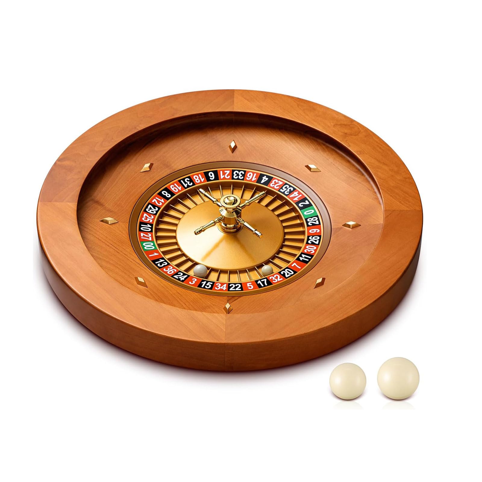 Placa giratoria Juegos de Mesa de Ruleta de Madera, Ruleta de 20 Pulgadas, rodamientos de precisión de Grado Casino, Juegos para Beber para Uso Profesional en el hogar o Fiesta Nocturna