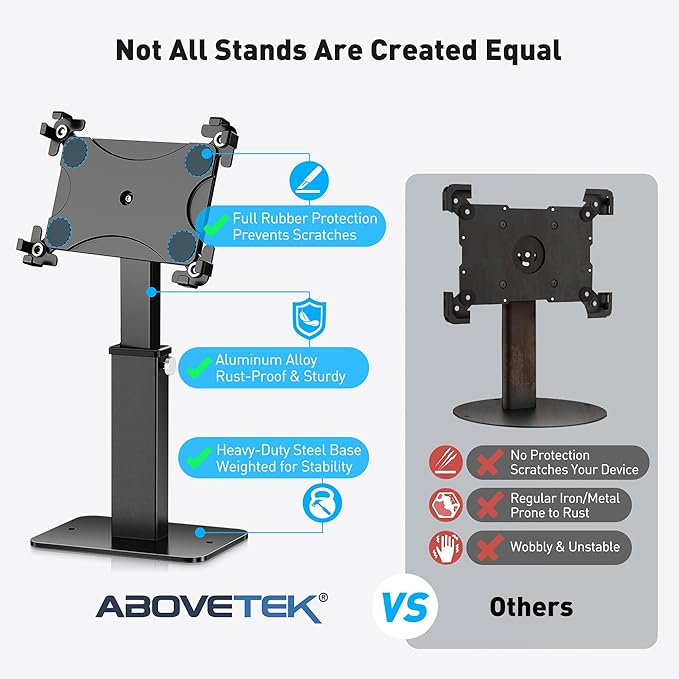 Soporte Antirrobo AboveTEK para iPad, 360° Ajustable, Acero-Aluminio miniatura 8