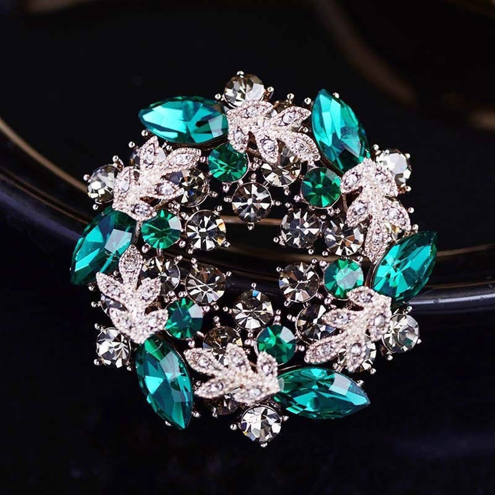 WXKAGF Broches de Mujer, Broche de Bauhinia de Estilo Vintage, Broche de Flores Exquisito y Lujoso de Alta Gama para Mujer, Accesorios para Traje y Vestido, Broche