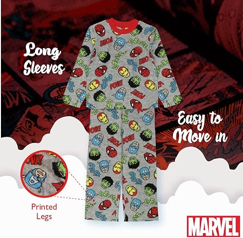 Miniatura 6 de Marvel Avengers conjunto de pijama de 5 piezas con ajuste holgado para niños, suave y lindo