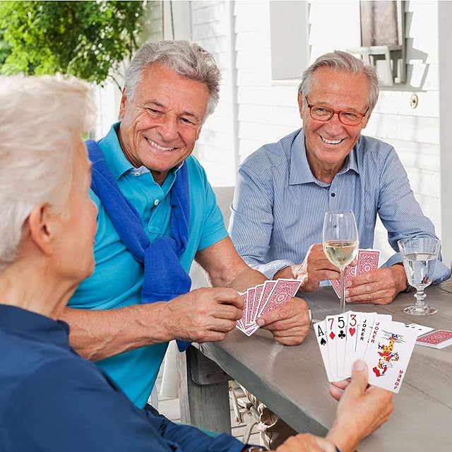 Foto 6 de 7 de LotFancy Carta de Juego con Impresión Grande, 12 Barajas