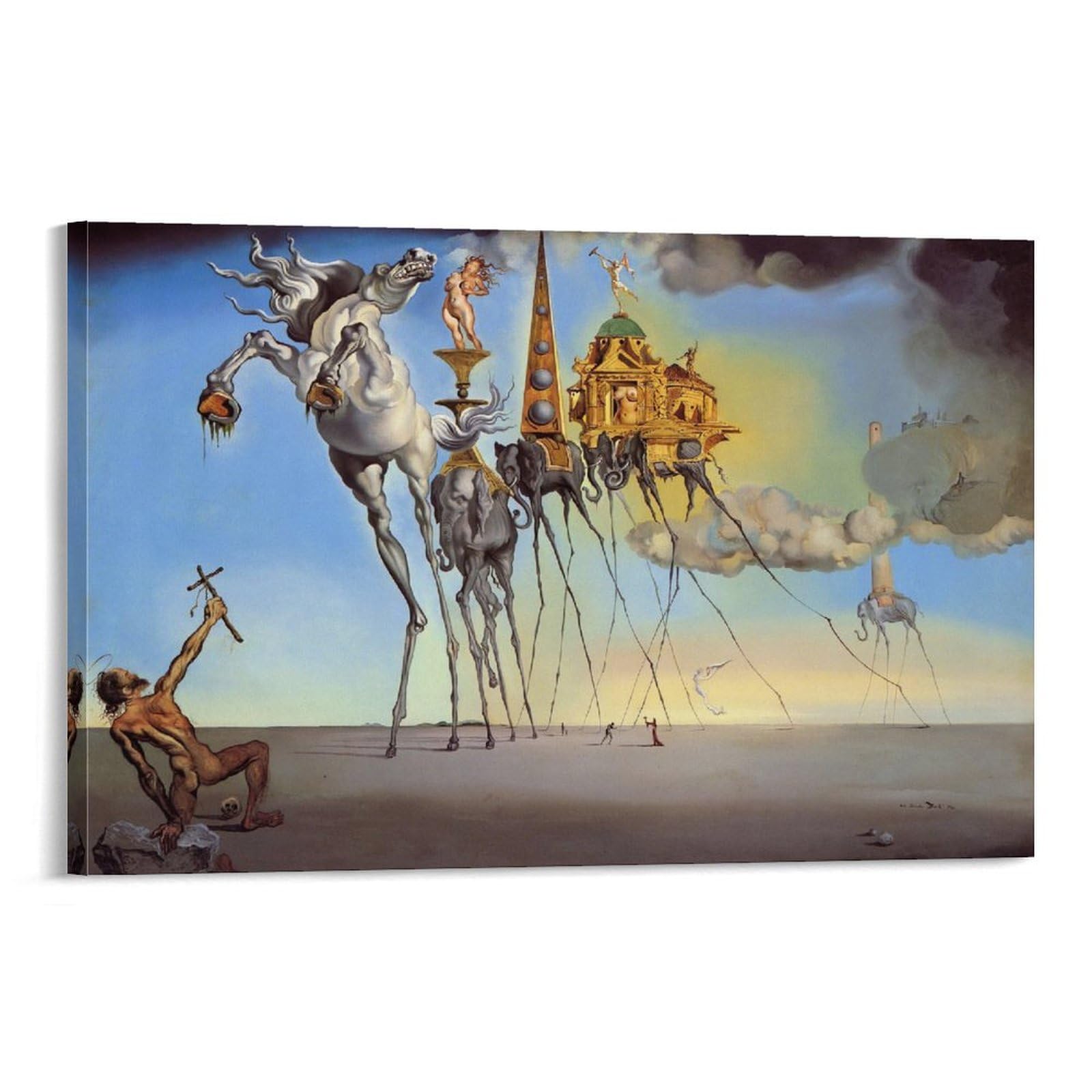 Salvador Dali Wall Art Prints The Temptation of St Anthony Salvador Dali Poster Canvas Wall Art Poster Decorative Modern Home Print Picture Artworks Posters 12x18inch(30x45cm)