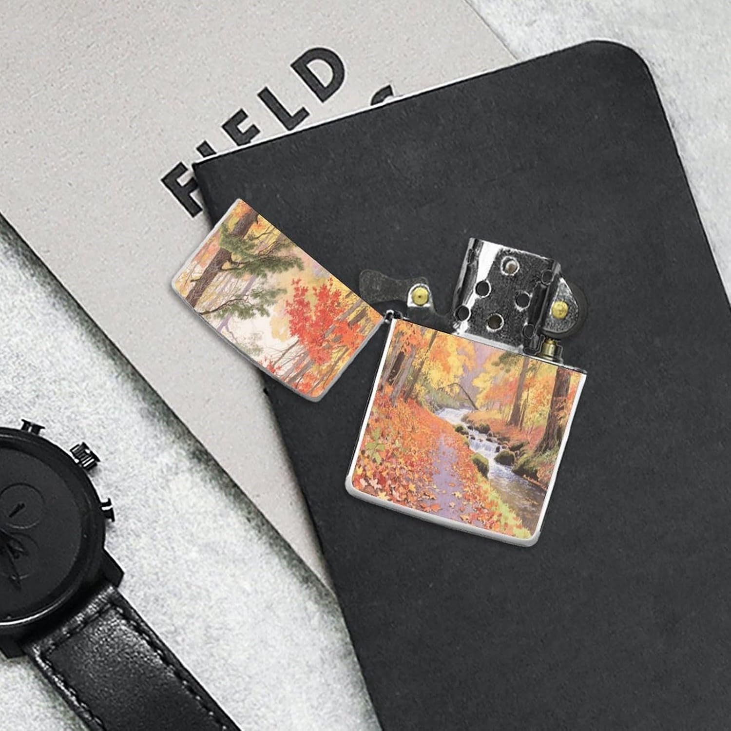 Autumn Maple Forest Lighter Case Cover Holder Lighter Sleeve