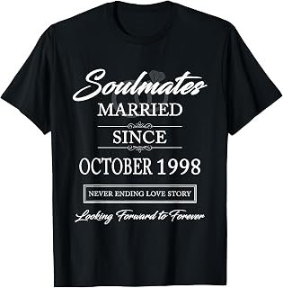 1998 October Wedding Marriage Anniversary T-Shirt