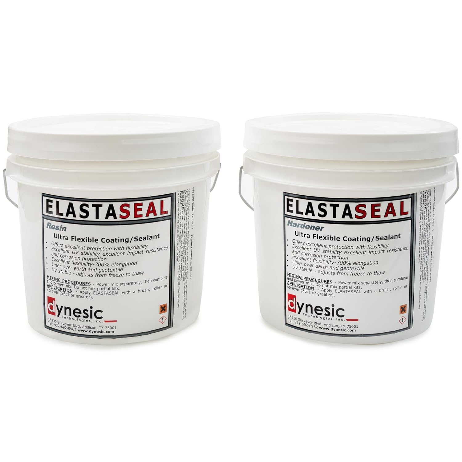 Panseal ELASTASEAL Flexible 2 Part Epoxy Coating – Elastomeric & Corrosion Resistant, Excellent for HVAC Areas with High Vibration, Expansion Joints, Concrete Cracks (1 Gallon)