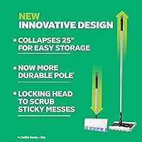 Vista 2 de Swiffer Sweep & Mop Deluxe 2-in-1 Floor Mopping and Sweeping Kit, Multi-Surface Kit for Floor Cleaning, Includes 1 Sweeper Device, 5 Heavy Duty Dry