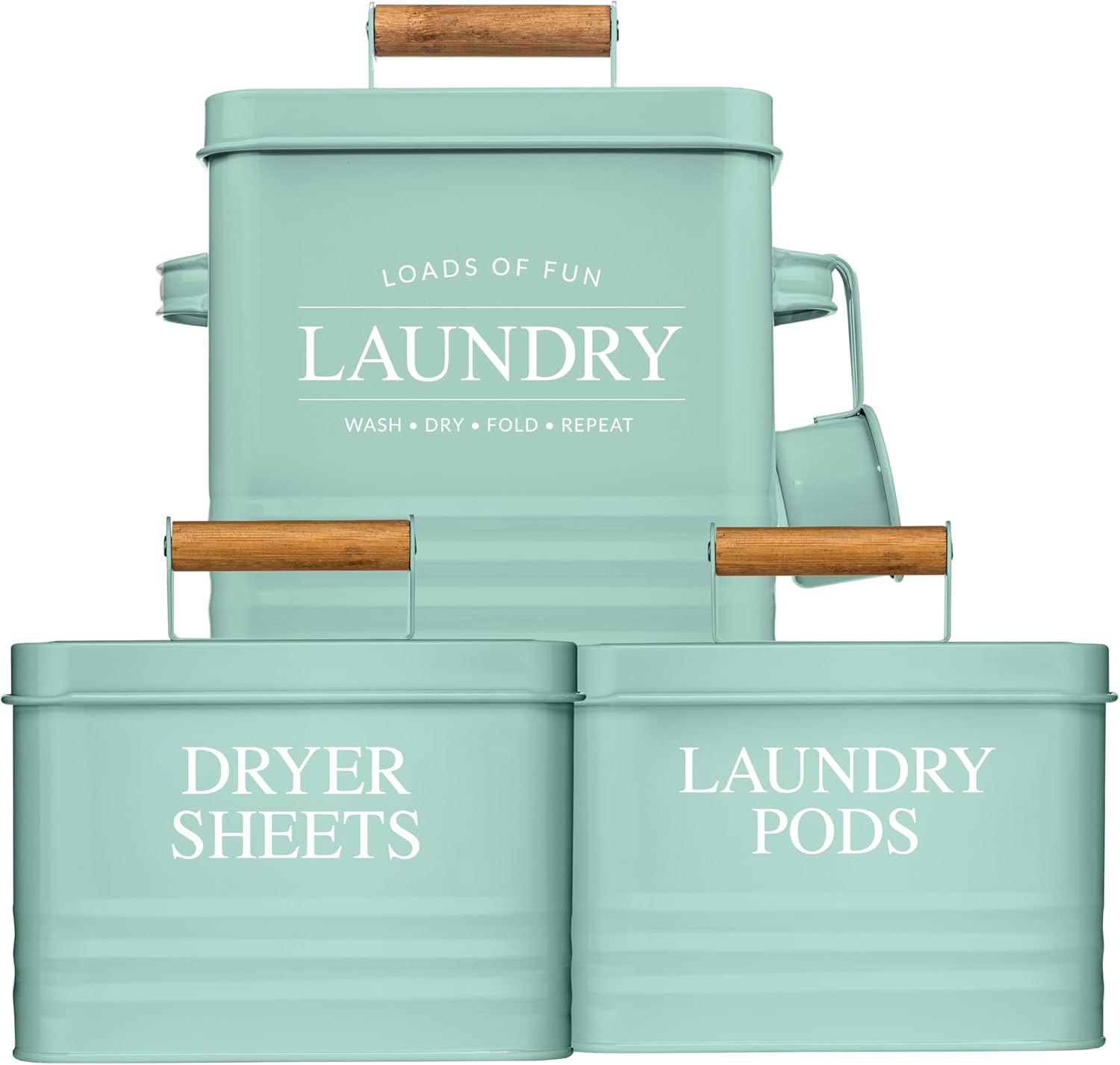 Calindiana Modern Farmhouse Laundry Powder Container, Dryer