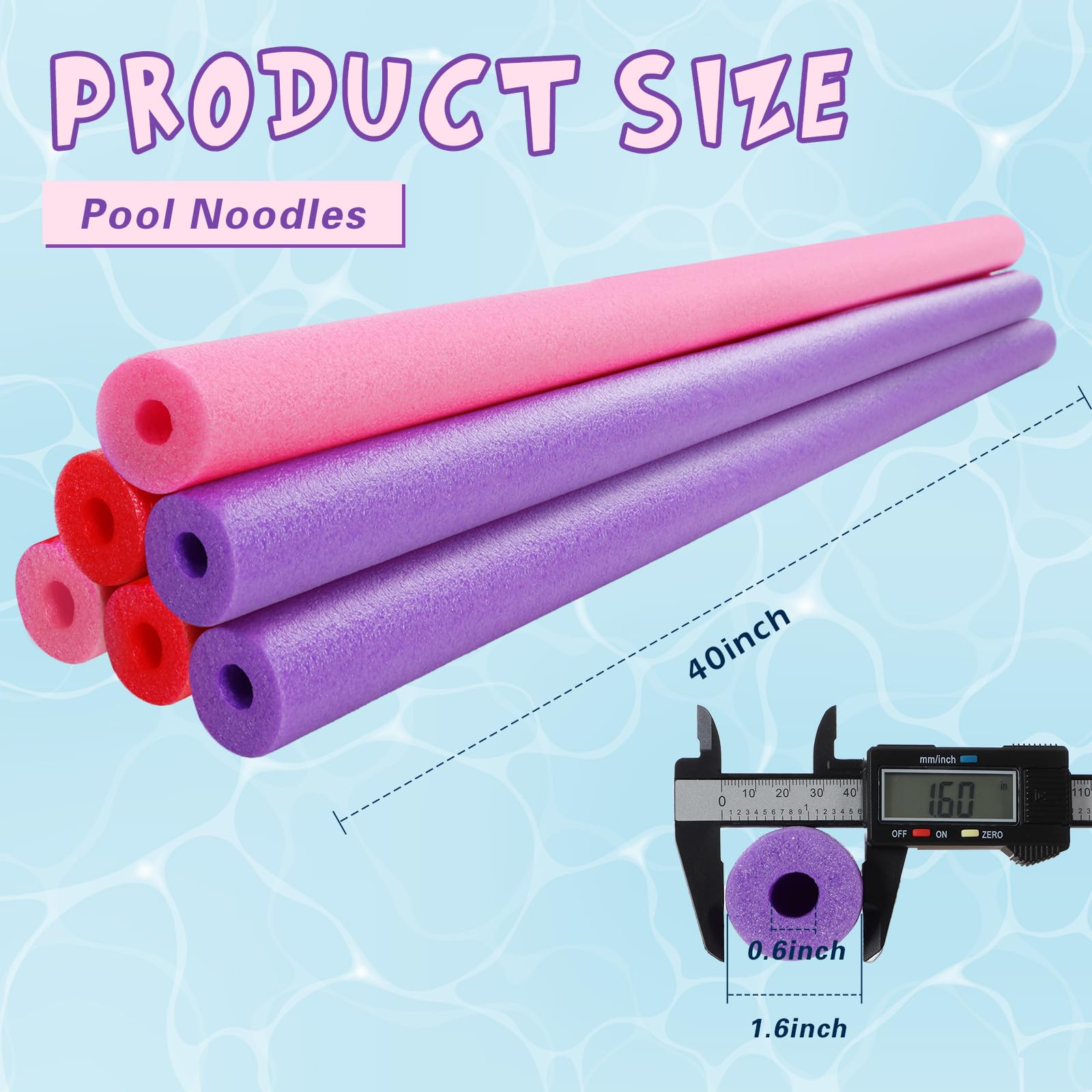 Hollowfly Fideos de piscina de espuma a granel, pequeños tubos de espuma hueca, para proyectos de manualidades, adultos, flotantes