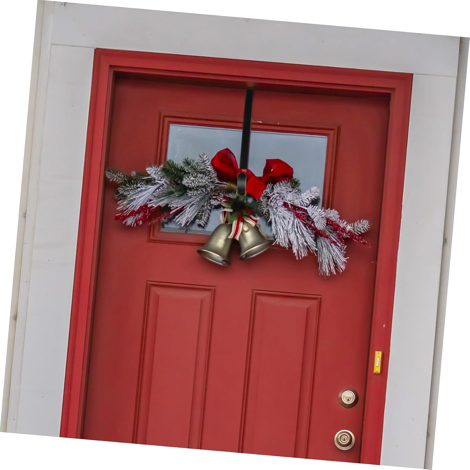 The Door Hook Double-Sided Wreath Hanger Garland Hanging Hook Front Door Christmas Decoration Holder for Holiday Wreaths
