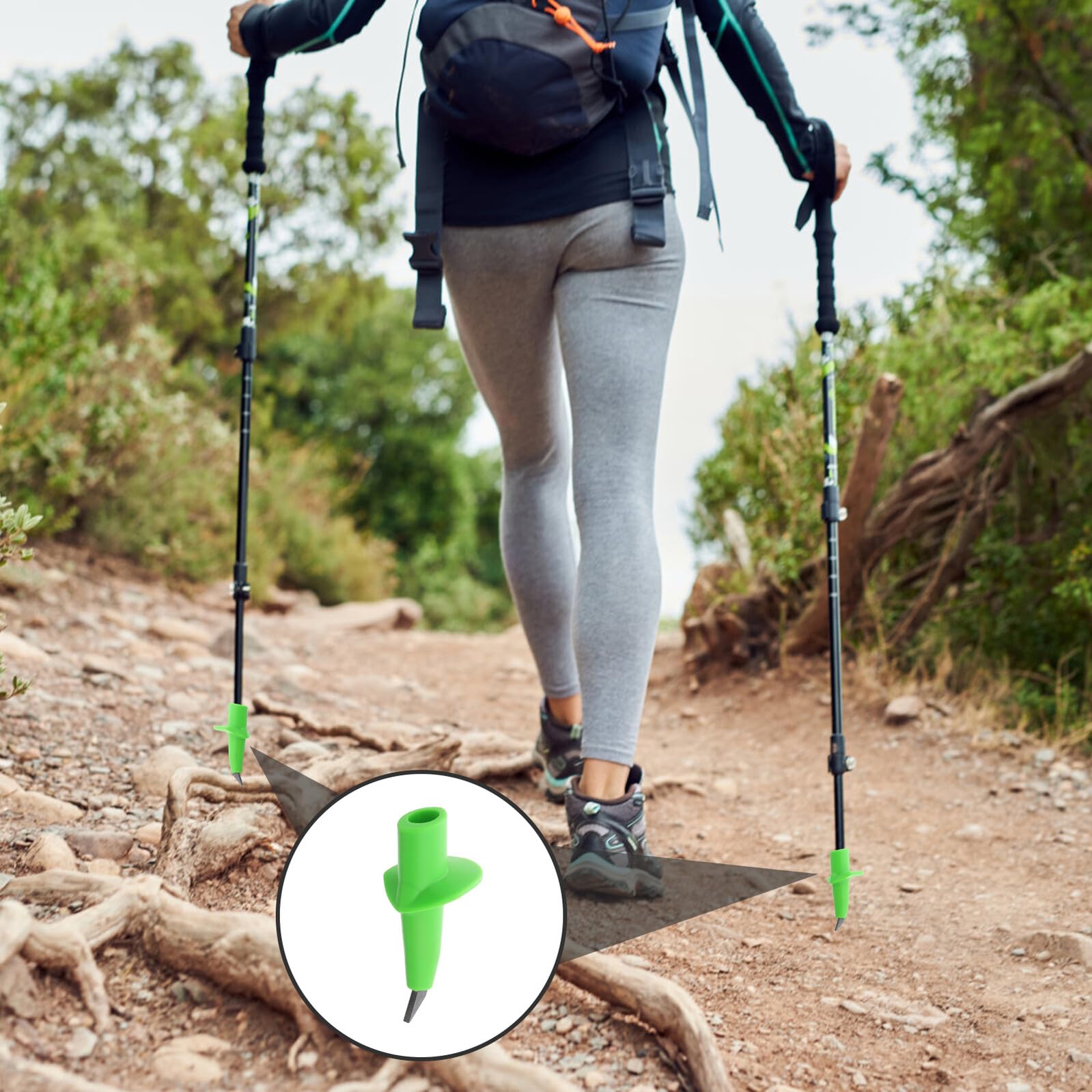 TOYANDONA Universelle Wanderstockspitzen und Nylonmaterial aus Wolframstahl mit Verbessertem Griff Ersatzspitzen für Wanderstöcke und Skistöcke Beim Bergsteigen und Wandern