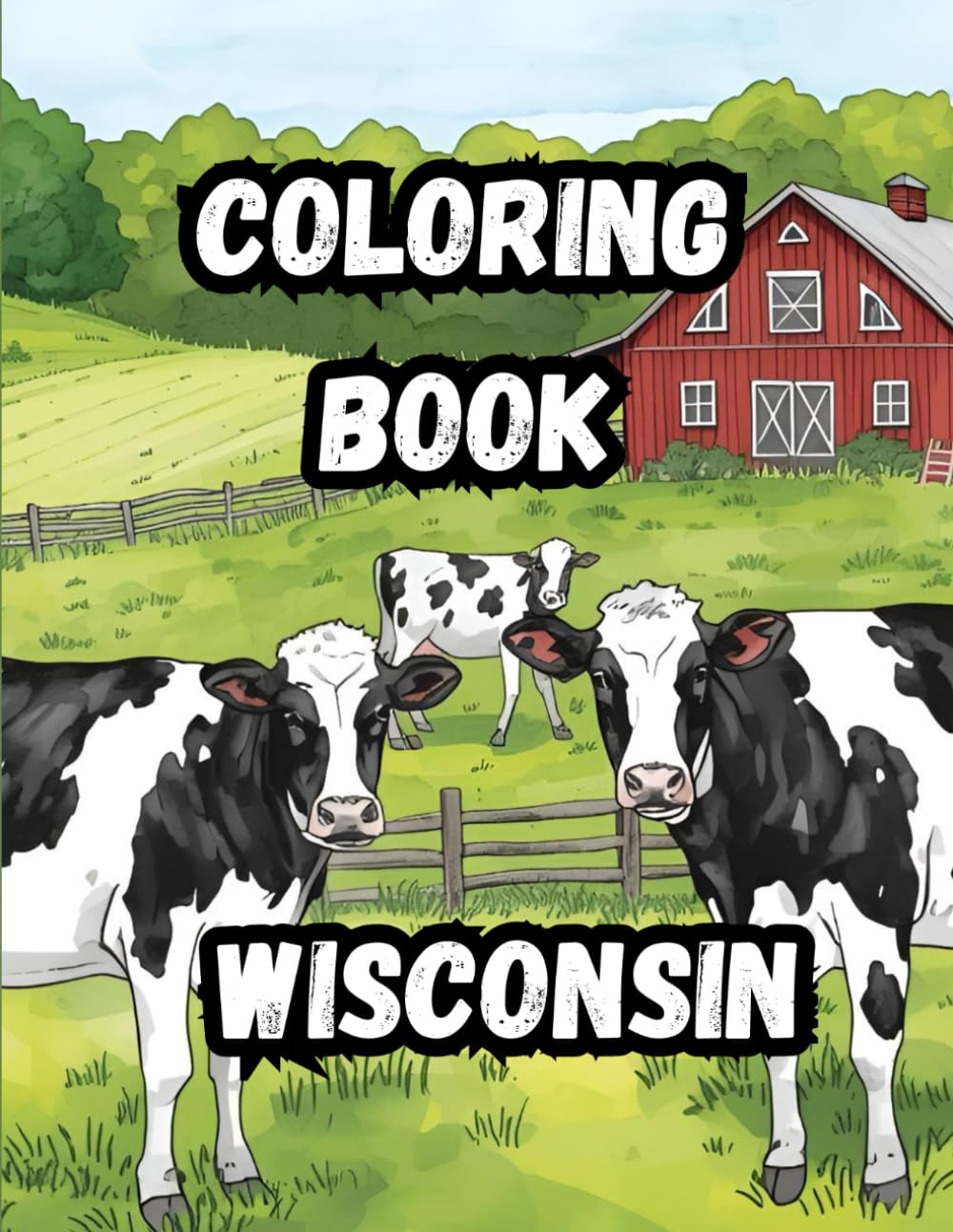 Coloring Book- Wisconsin: Explore the Badger State| Large 8.5 x 11 format (Coloring Books- 50 States)