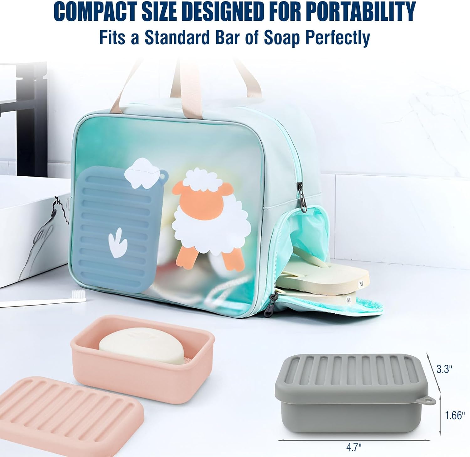Leak-Proof Silicone Travel Soap Case