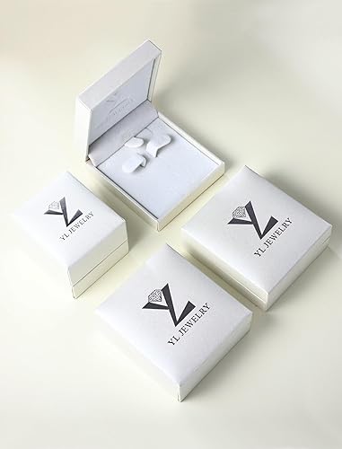 Vista 7 de YL Aretes colgantes de plata de ley, aretes solitarios con cierre de palanca de 0.276 x 0.394 in, joyería de piedra natal de lágrima para mujer