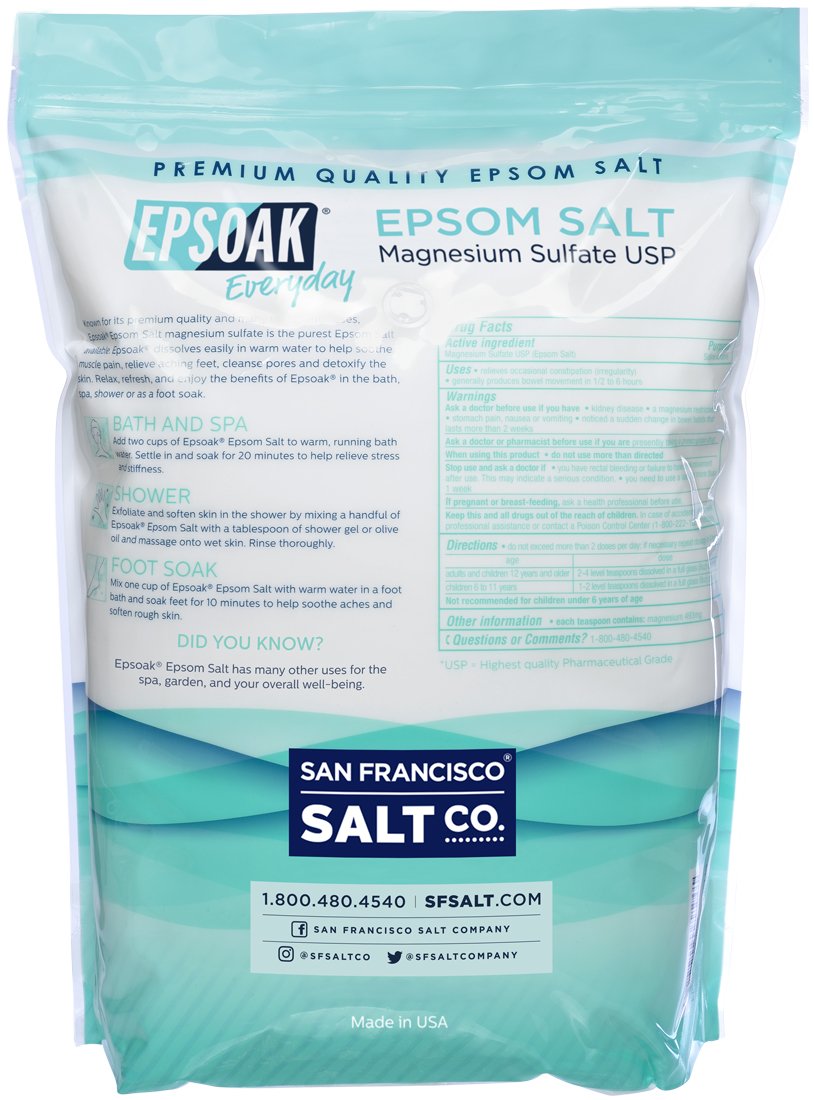 Epsoak USP Epsom Salt 10 lb. Bulk Bag Buy Online in United Arab