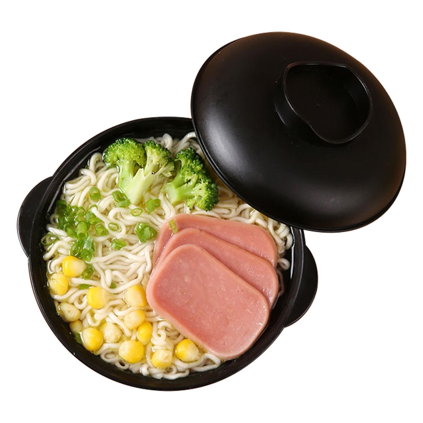 Ciotola di zuppa - pentola a microonde noodle istantanea con manico, di riscaldamento alimentare durevole | Strumento di preparazione del pasto compatto, tazza di panoramica veloce, ciotola di