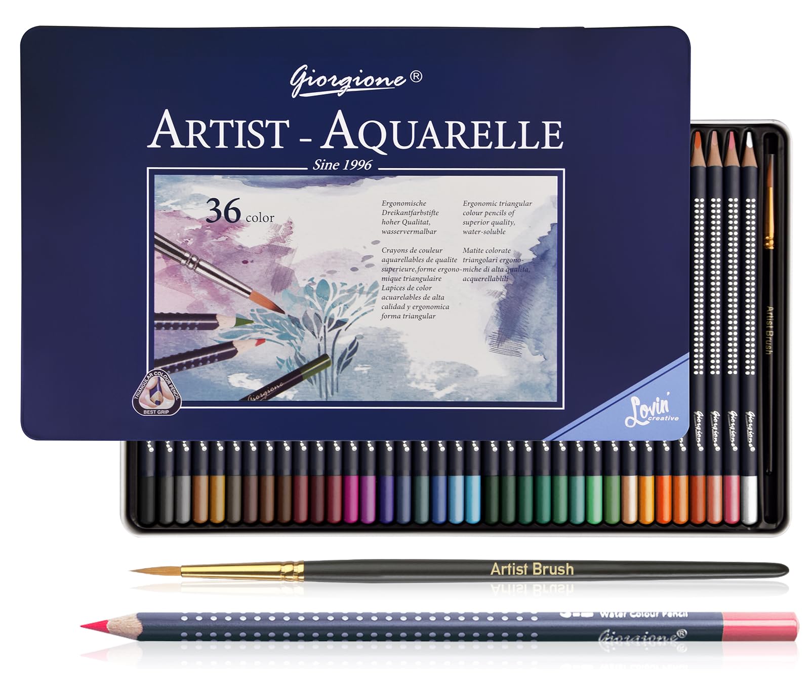 Surcotto Lot de 36 crayons aquarellables