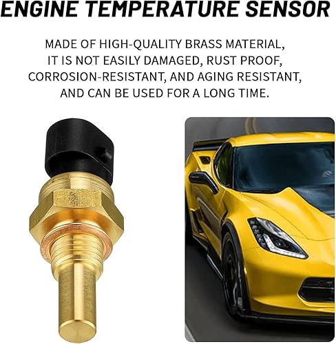 Miniatura 4 de 1 sensor de temperatura del refrigerante del motor, sensor de temperatura ECT compatible con Chevy GMC Cadillac Buick, repuesto OEM # 12608814