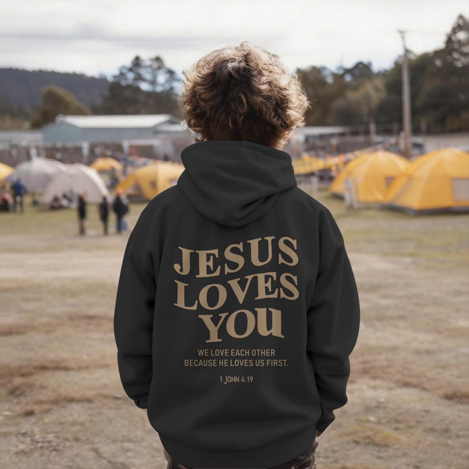 Jesus Loves You Hoodie for Boys Christian Faith Graphic Hoodies Kids Religious Bible Verse Sweatshirt God Pullover