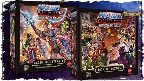 Cmon Masters of The Universe: The Board Game - Juego de mesa Clash for Eternia con caja de poder (exclusivo de KICKSTARTER