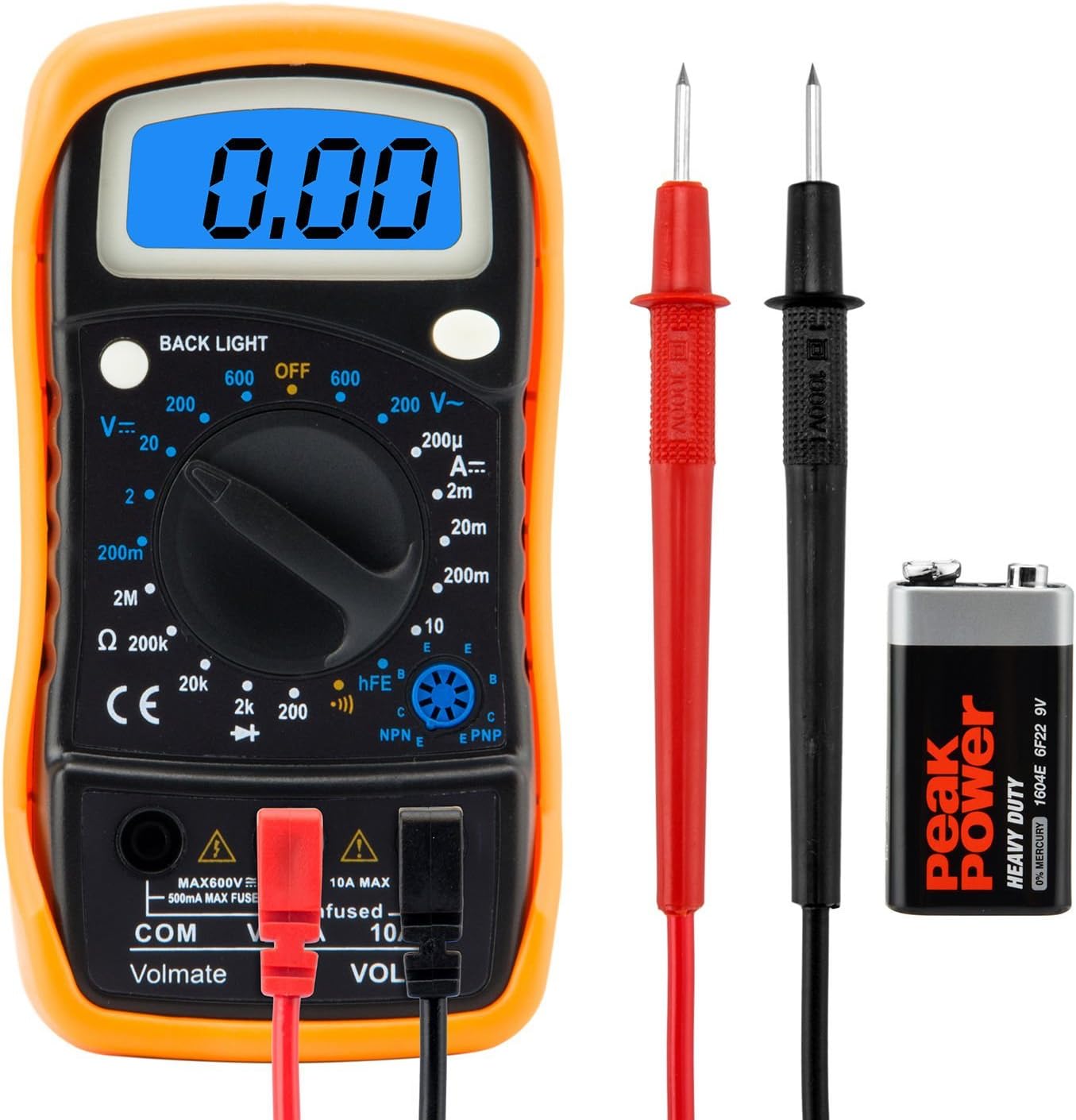 Digital Voltmeter Ammeter Ohmmeter Multimeter Volt AC DC Tester Meter US Seller