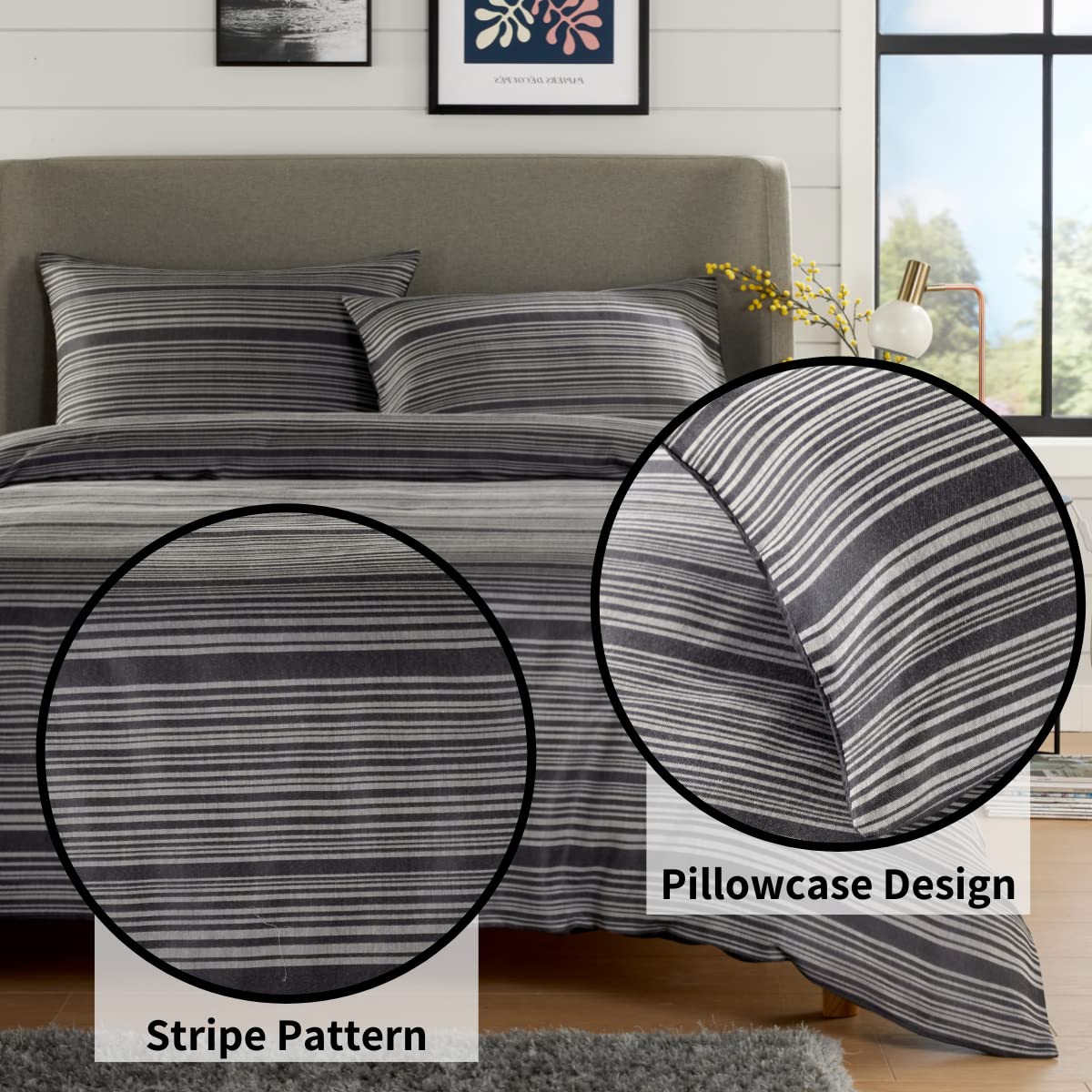 Olivia Rocco Bloo Duvet Cover Set Odern Print Cotton Rich Quilt - View #2