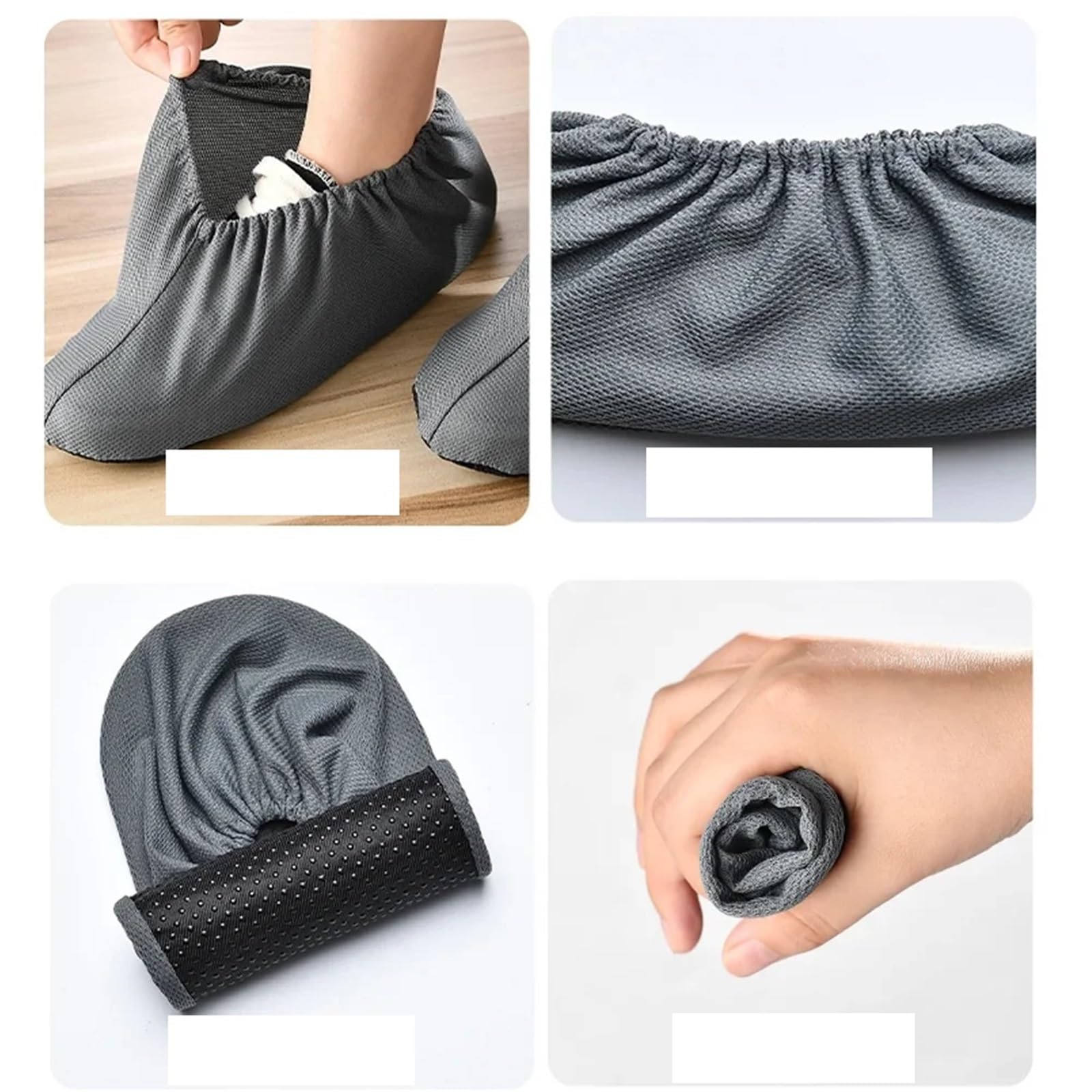 Couvre-chaussures imperméables réutilisables, Couvre-chaussures imperméables, antidérapants, réutilisables, respirants et lavables, lot de 3, multicolores, pointures 35 à 44(Gray)
