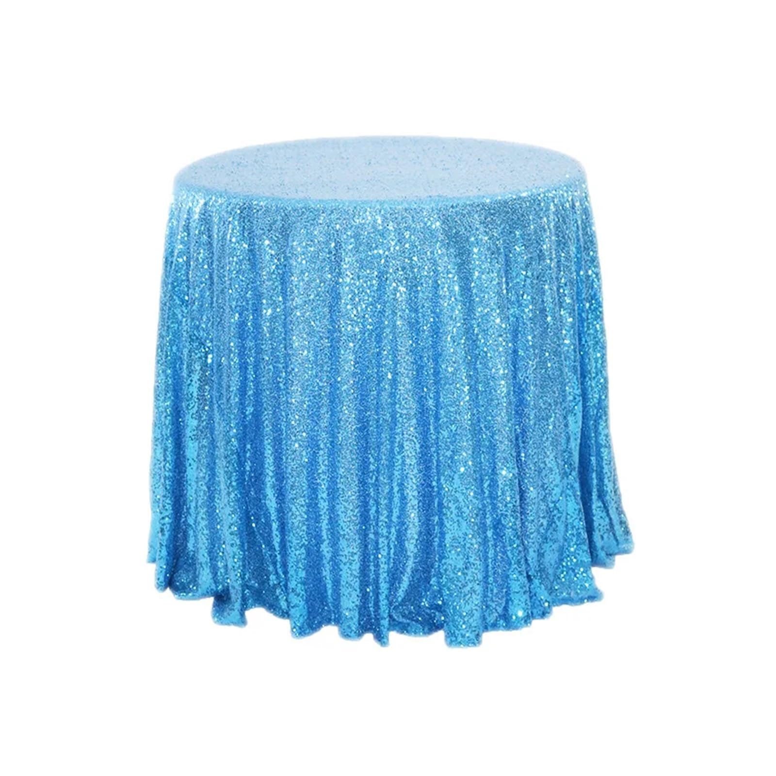 EKalgretrA Sequin Tablecloth Sequined Round Table Cloth Banquet Decorative Solid Cover Dust-Proof Full Furniture Protector(Color 12,Round 100cm)