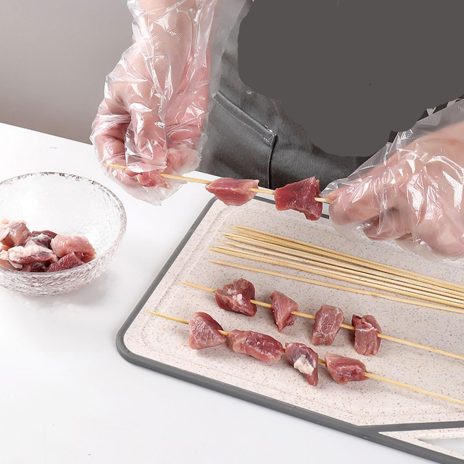 Brochetas for Asar a la Parrilla, Suaves y sin Rebabas, palitos de Aguja de Barbacoa de bambú, Resistentes, no fáciles de Romper, inmersión en Agua Durante 30 Minutos (Size : 300)