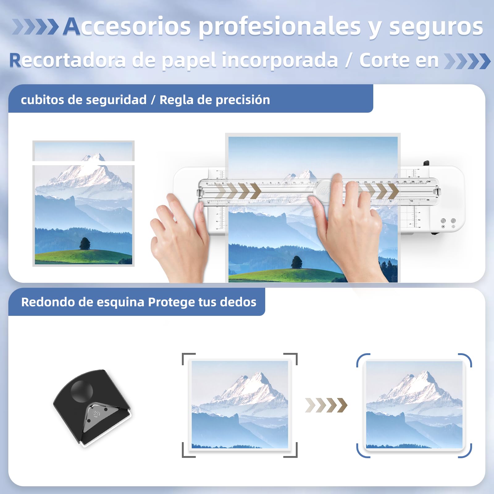 Crenova Plastificadora A3 con 30 láminas de laminación para A3/A4/A5/A6, máquina de laminación con cortador de papel y redondo de esquina, juego de laminación en caliente y frío para oficina, hogar