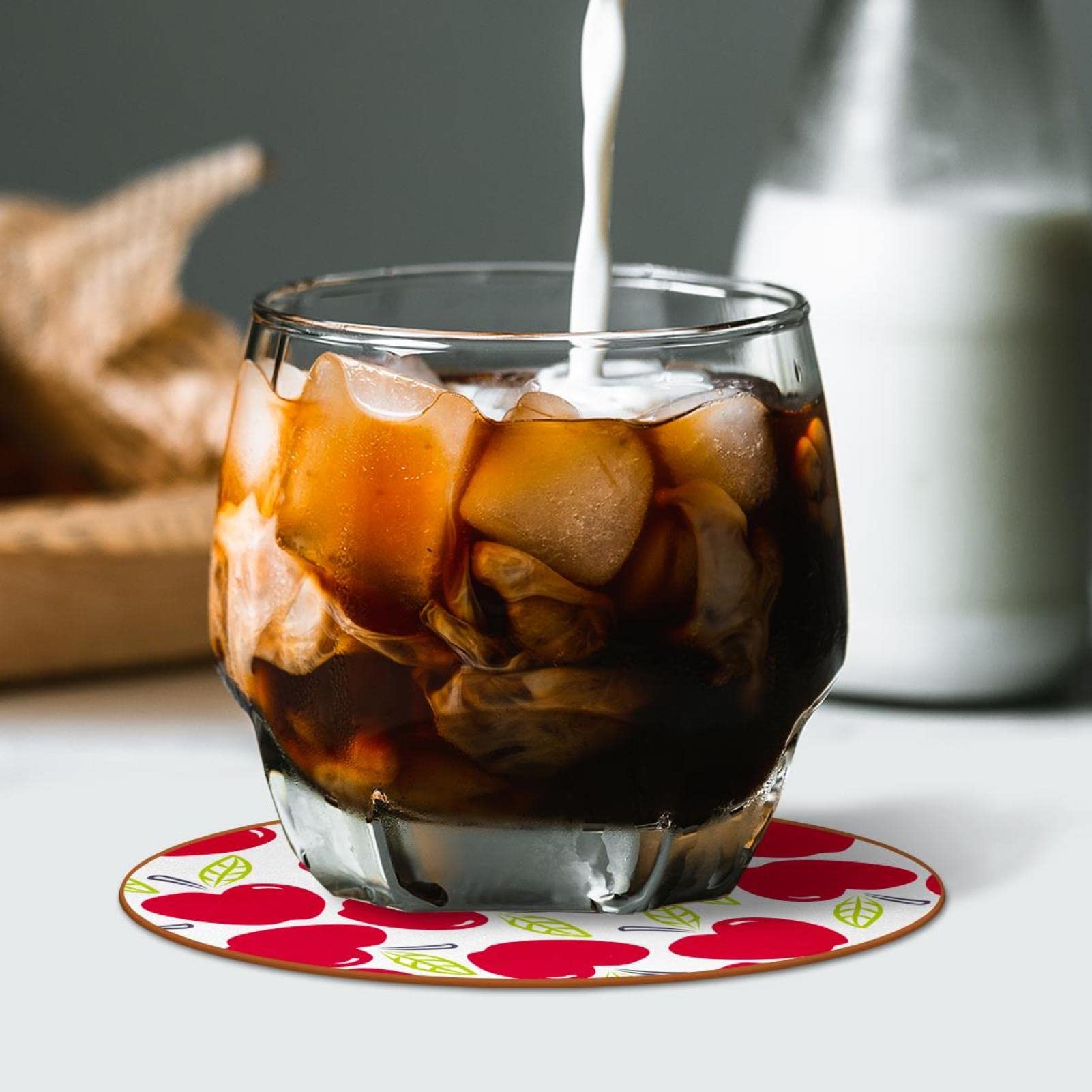 Modello di frutta Sottobicchieri per bevande Sottobicchieri decorativi per la casa Sottobicchieri rotondi 6 PZ
