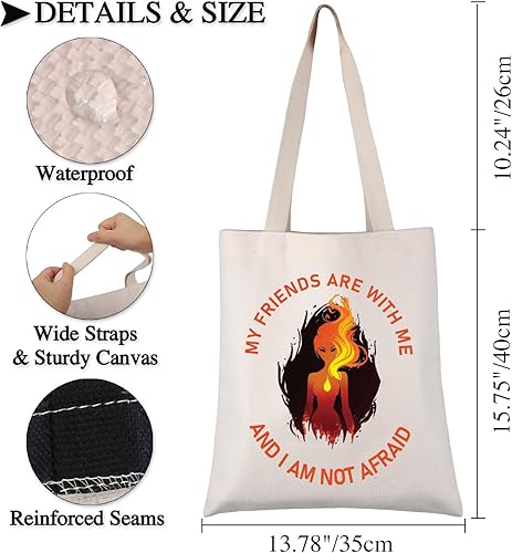Miniatura 2 de BDPWSS Crescent City Gifts My Friends Are With Me And I Am Not Afraid BFF - Bolsa de mano inspirada en la casa de la tierra y la sangre