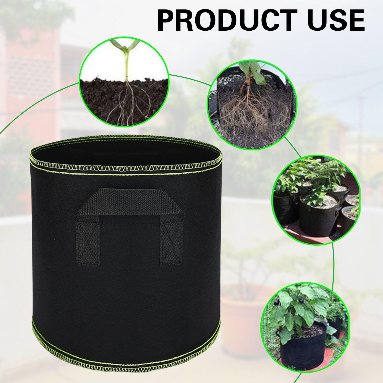 WUFGWBD 4 Pieces Of Planting Bags, Tree Planting Bags With Ears, Beautiful Planting Bags, Non-Woven Planting Buckets - Image 4