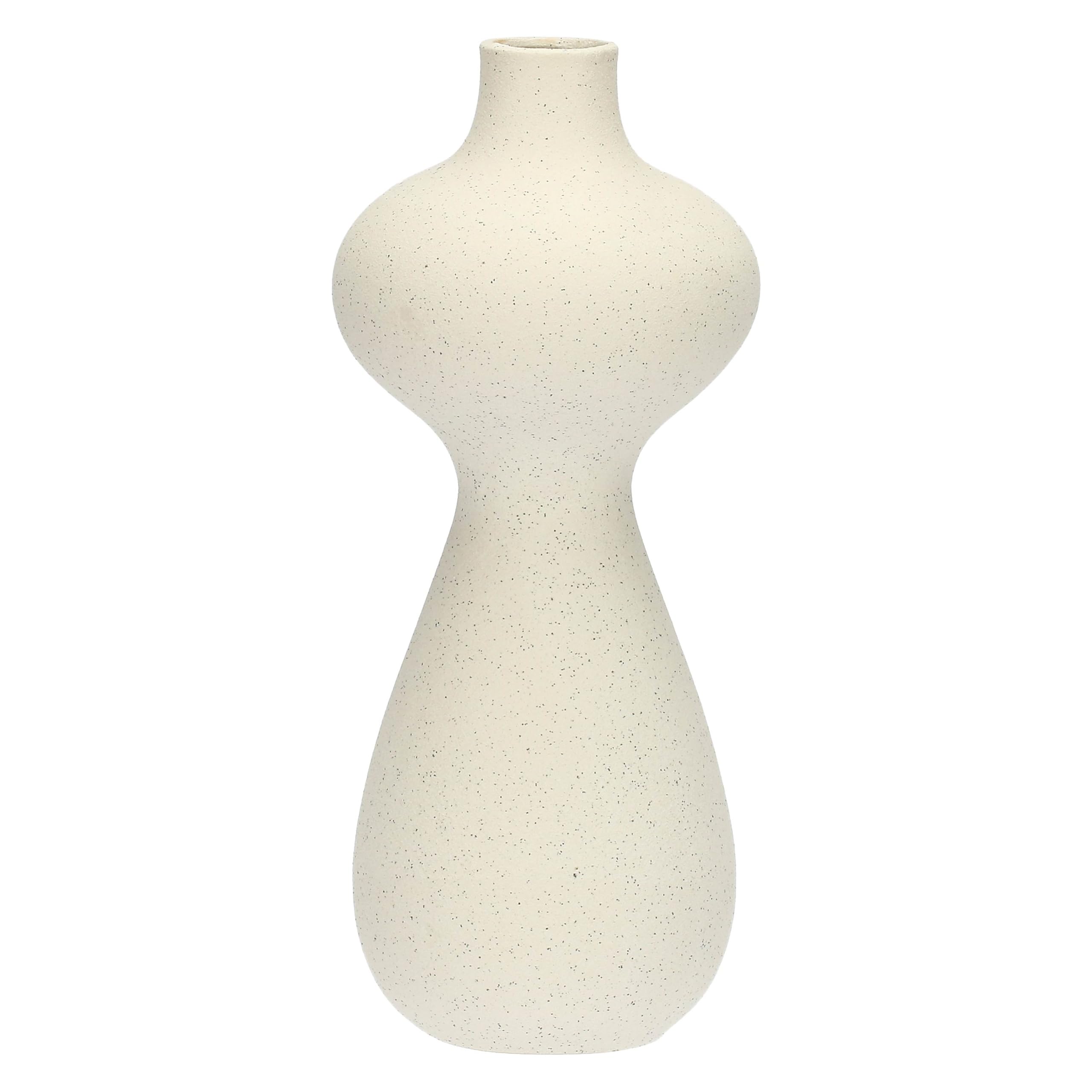 rituali domestici - Deco Monofiore Vase 2 Levels in Cement Resin, 13 x 13 cm, Depth 32 cm, Multicurve Collection