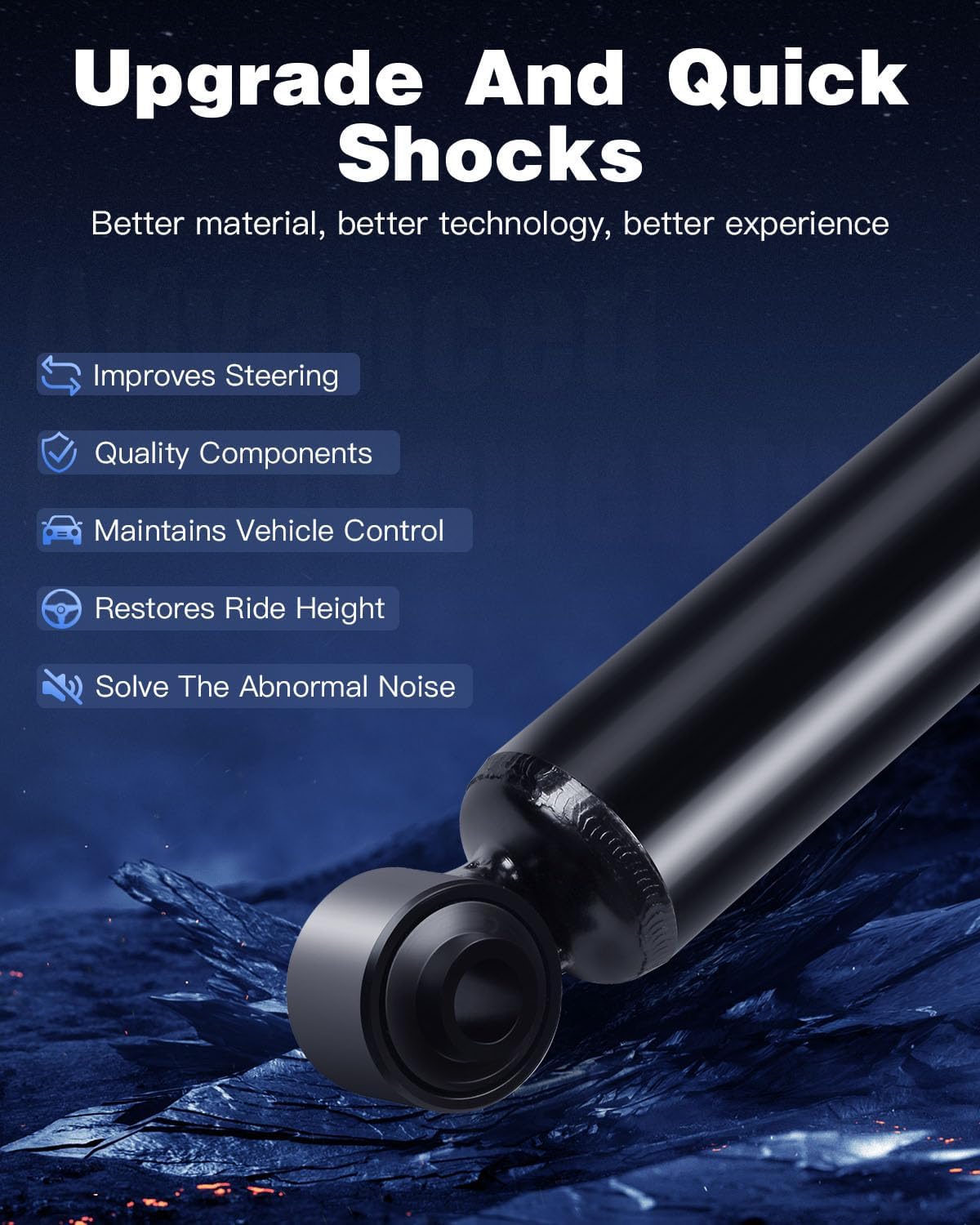 ECCPP shock Struts shock absorbers for 2007-2009 for Kia Sorento shock Struts for 349115 Rear shocks