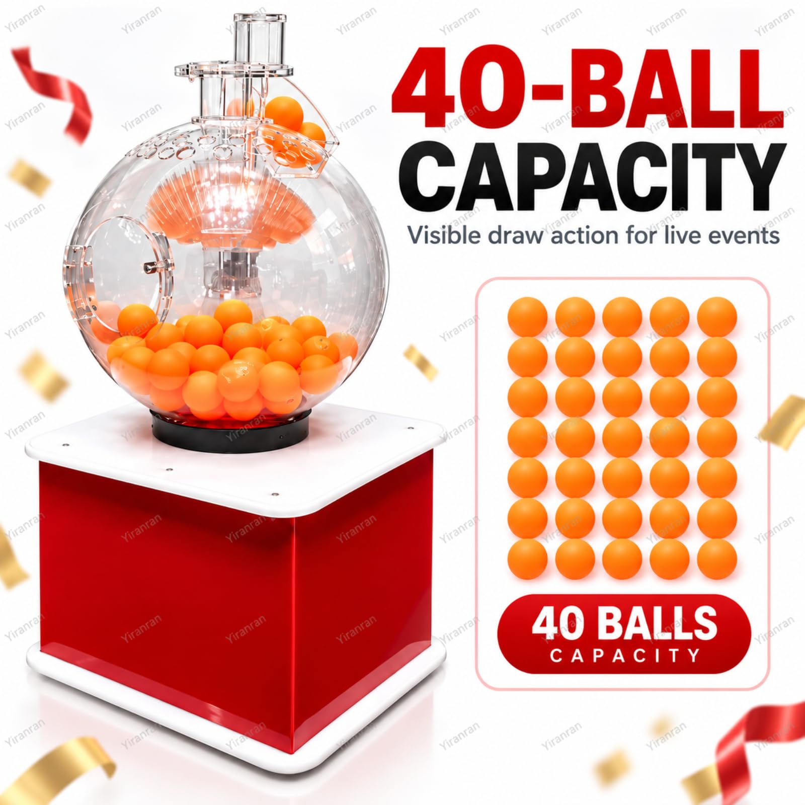 Set Da Gioco Bingo, Macchina Per Il Draft Di Fantasy Football Con 40 Palline, Macchina Per Lestrazione Della Lotteria, Con Rilascio Manuale Delle Palline, Ideale Per Inaugurazioni Di Negozi,