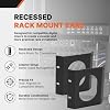 2 Pares de Orejas de Montaje Empotradas para Rack, Negras - Agujero Único | Soportes de acero reforzado con aberturas para cables para racks de 19 in; Compatible con Behringer XR16/XR18 y Midas MR16/MR18 3