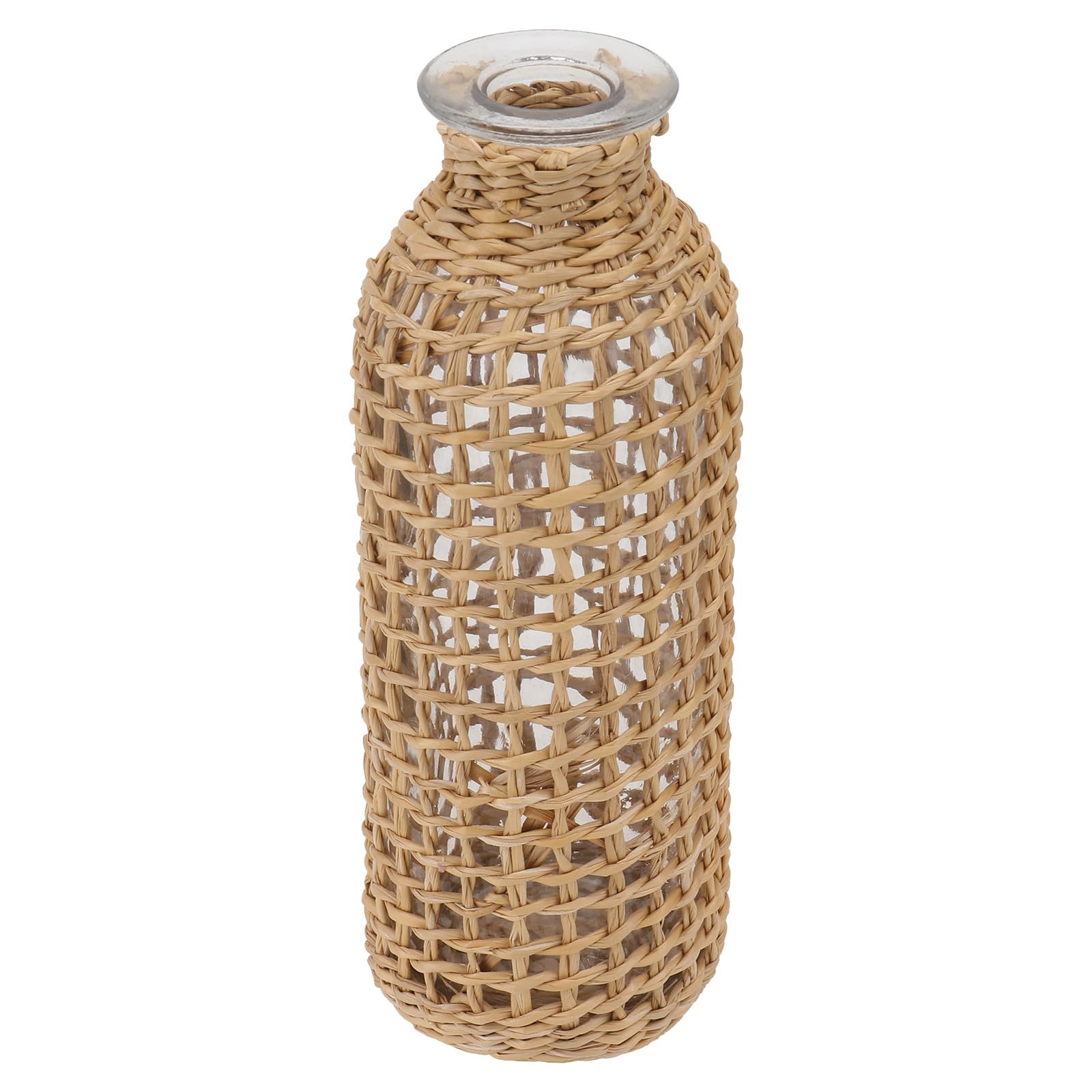 Vase en verre marron japonerie au design transparent pour arrangement floral simple
