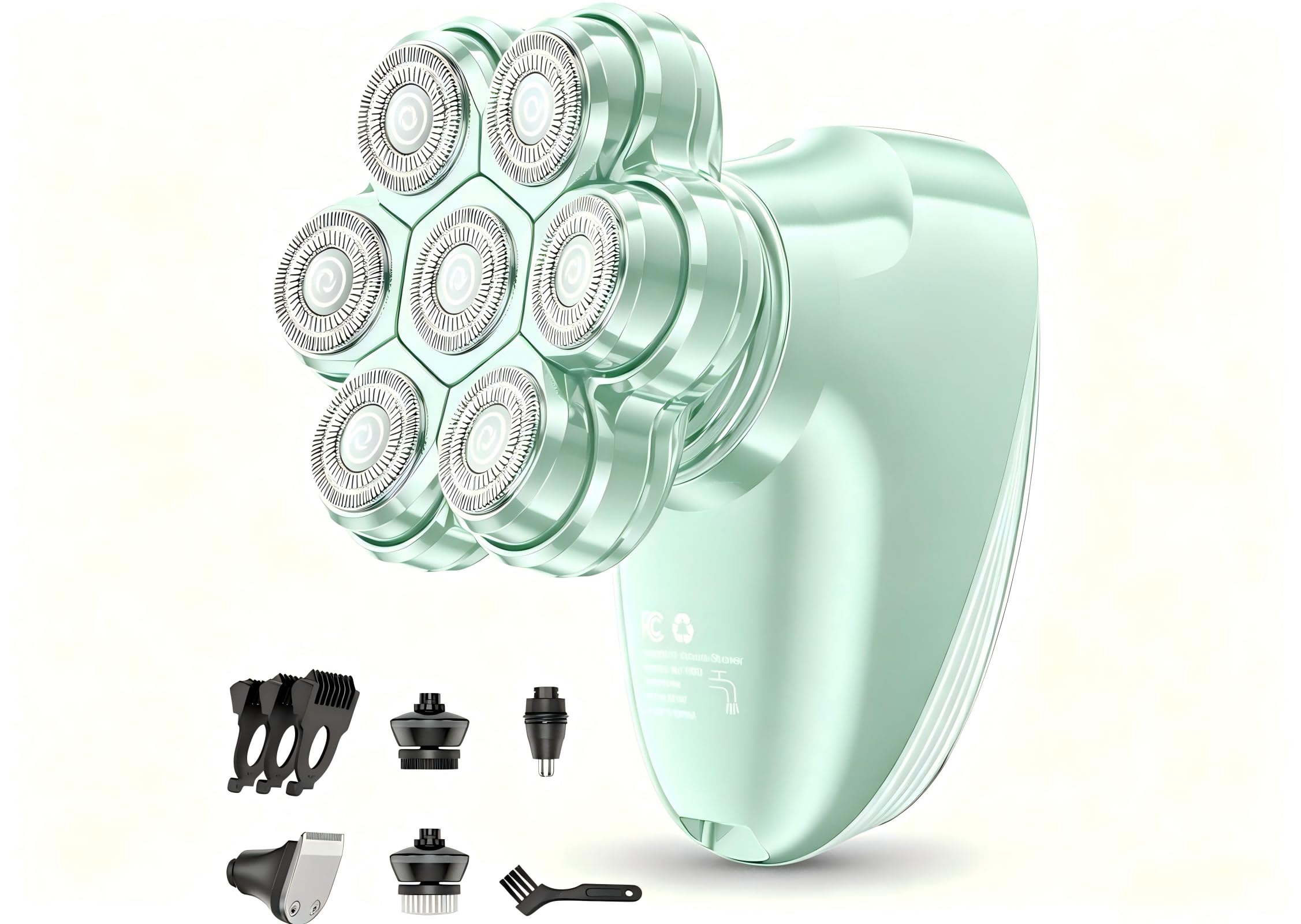 5-in-1 Electric Razors for Women, 7D Electric Shavers for Womens Full Body Legs, IPX7 Waterproof Wet Dry Travel Bikini Trimmers for Lady Face Bikini Arms Underarms