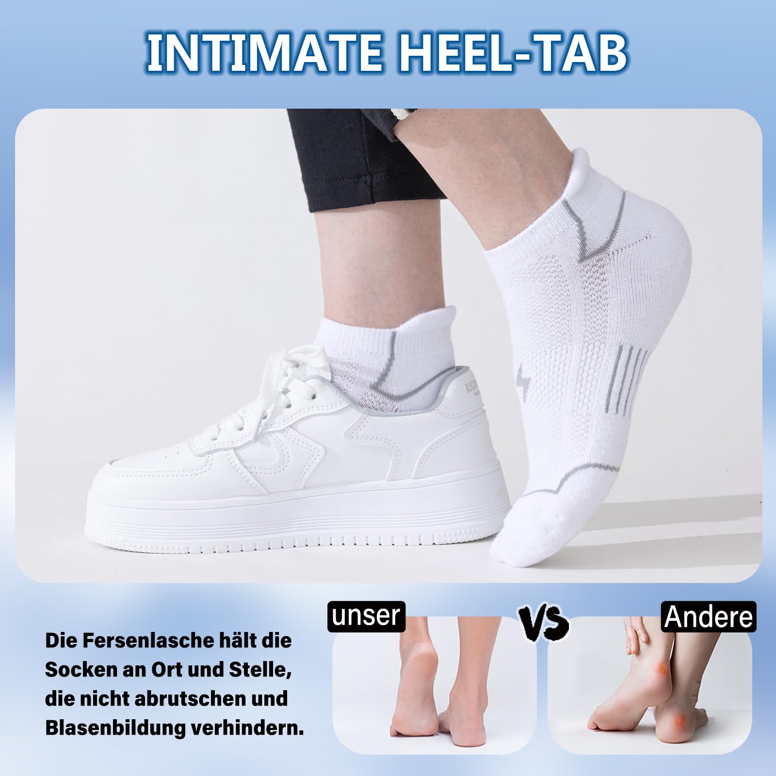 Niorasen Skarpety damskie do sneakersów, rozm. 39-42, 35-38, oddychające, odporne na pęcherze, bawełna, 6 par, skarpety sportowe, bawełniane, krótkie, wyściełane, wielofunkcyjne skarpety do biegania