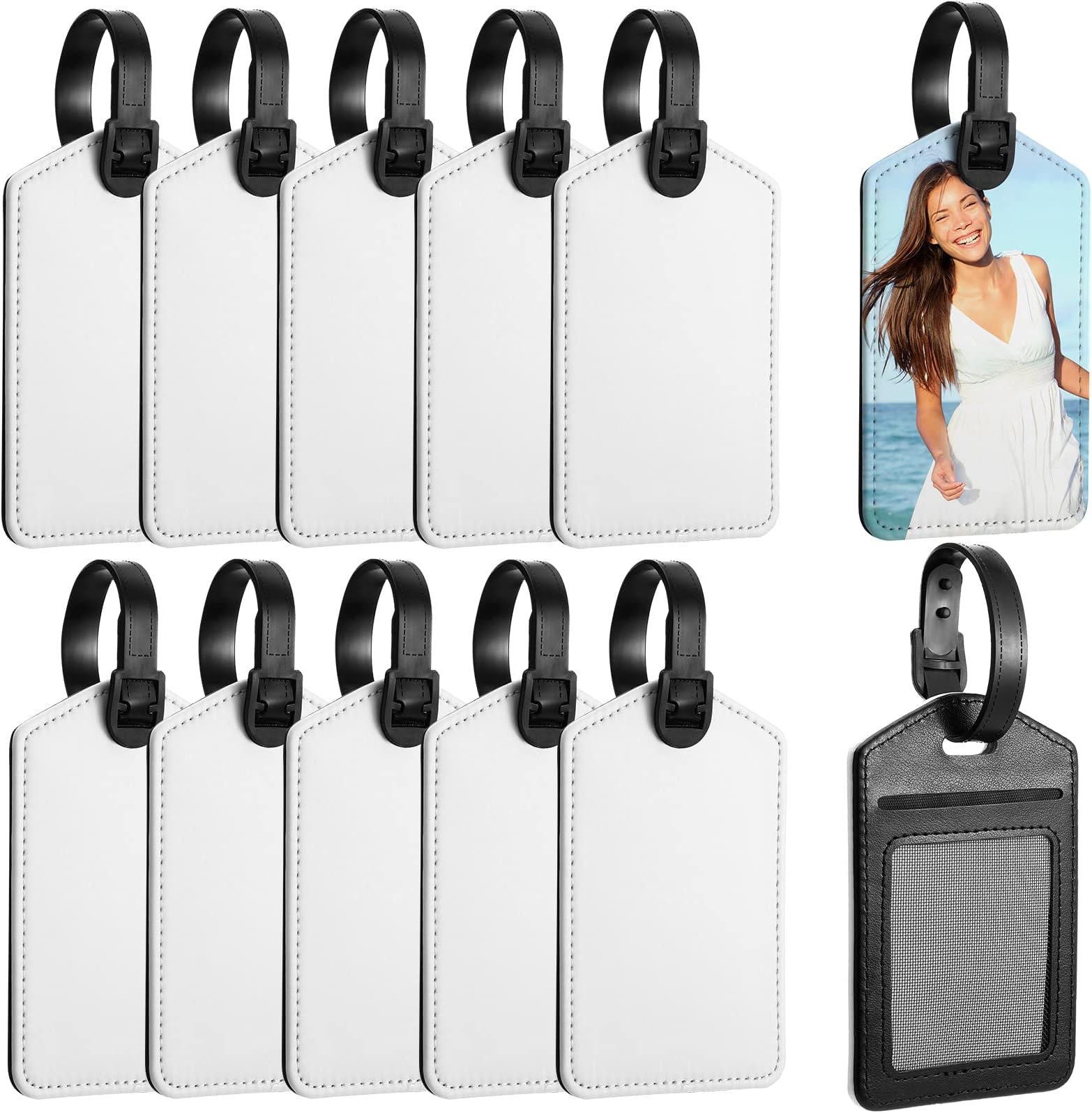 PATIKIL Sublimation Blank Keychains, 12 Pieces Round Key Chain Blanks